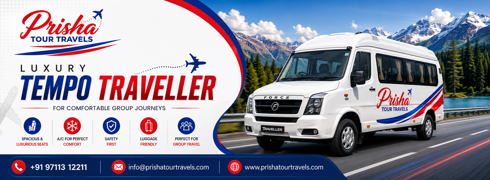 Luxury Tempo Traveller by Prisha Tour Travels