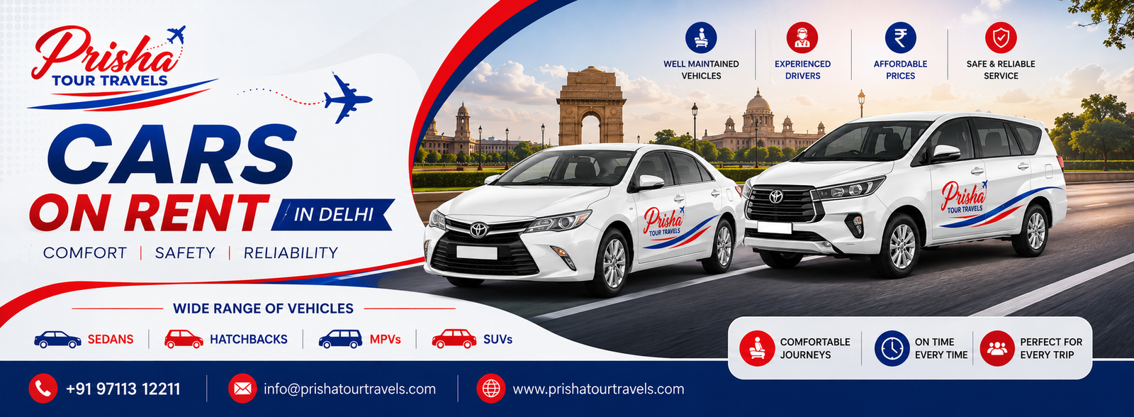 7 Seater Cars by Prisha Tour Travels