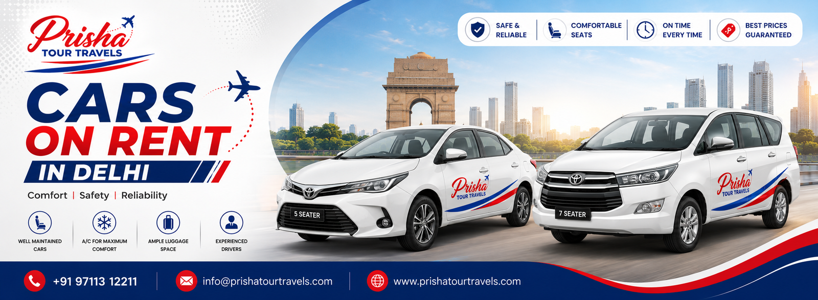 9 Seater Cars by Prisha Tour Travels